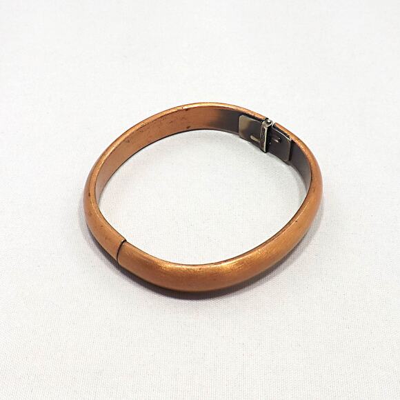Vintage Whiting & Davis Copper Hinged Bracelet, 1960s - Picture 5 of 10